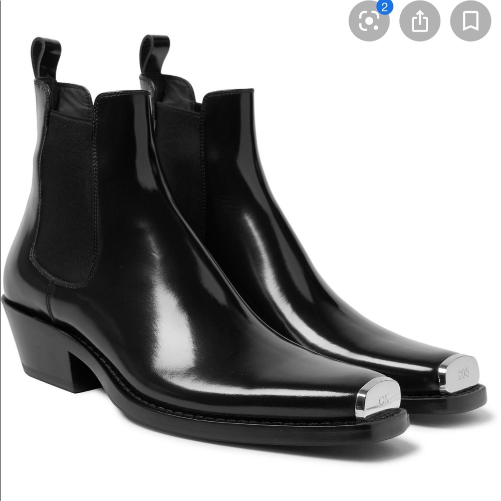 Calvin Klein Chris metal top cap boots 205W39NYC